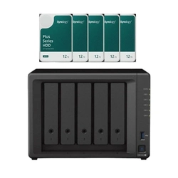 Servidor Nas Synology Diskstation DS1522+ Com 60TB (5 Hds Synology 12TB)