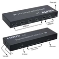 Adaptador Splitter Hdmi 2 Ent. P/ 4 Saídas Full Hd Ref. Ss-07