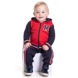 Conjunto Moletom Jaqueta com Capuz Vermelho Randa Mundu - Masculino