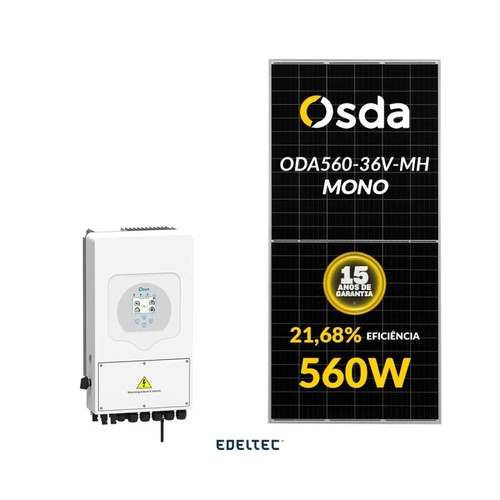 Gerador Edeltec Solar Hibrido Deye 8,96 Kwp Mon. 220v Solo (8k/560w)