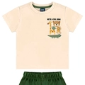 Conjunto Camiseta Manga Curta e Shorts Moletom Beeloop Masculino