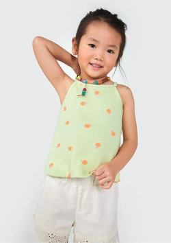 Regata Ribana Verde Laranjinhas Hering - Feminina