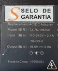 Fonte de Notebook Sony Vaio - 19.5V 3.9A 76W 6.5mm X 4.4 mm - FT034