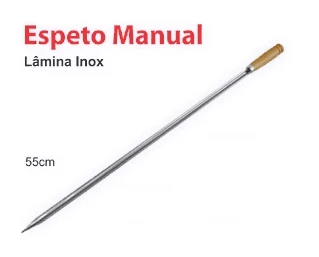 Espeto Manual Lâmina Inox 55cm