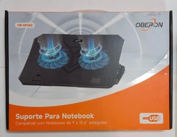 Suporte p/ Notebook 9 a 15,6 c/ 2 cooler e 6 posições de inclinação 9 a 15,6 Or-Sp242 - Oberon