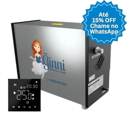 Sauna a Vapor Ginni G6 com Controlador Digital Wi-Fi MONO 220V - Até 7,5m³ - INDUSTEK