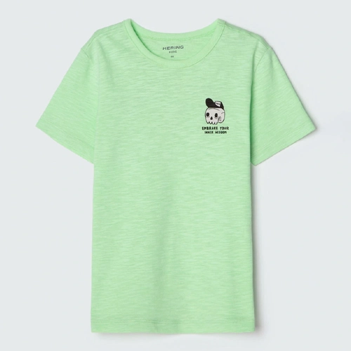 Camiseta Manga Curta Verde com Estampa Caveira Hering - Masculino