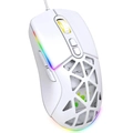 Mouse Gamer Fortrek Striker, 1200 DPI, Iluminação RGB, Branco, 70543