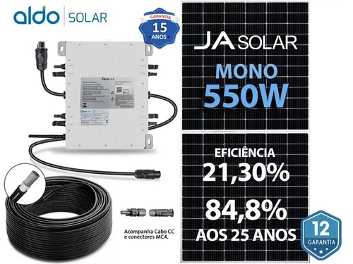 Gerador De Energia Solar Deye Micro Inversor Colonial Solar Group Deye Microinversor Gf 6,6kwp Ja Deep Blue Mono 550w Sun 2kw 4mppt Mono 220v Com Cabo