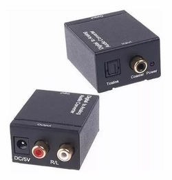Adaptador Conversor Ótico Optico Novo Digital Para Rca