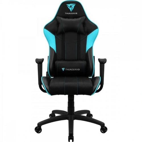 Cadeira Gamer THUNDERX3 EC3 Cyan Preta/Ciano