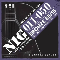 ENCORDOAMENTO 011 PARA VIOLAO ACO BRONZE NIG N511