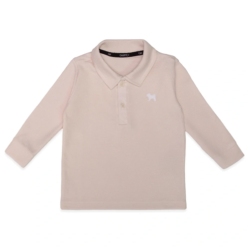 Camisa Polo Manga Longa Malha Waffel Areia Charpey - Masculina