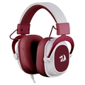 Headset Gamer Redragon Hero Driver de 53mm P3 Branco com Vermelho - H530-R