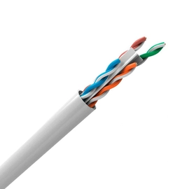 Cabo Lan U/utp 24awg x 4 Pares Cat.6 Cmx Caixa C/ 305 Metros Branco 100% Cobre 23400199
