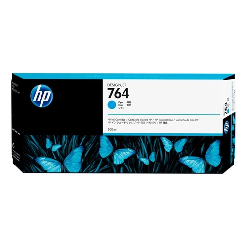 Cartucho De Tinta Hp 764 Ciano Pluk 300ml - C1q13a