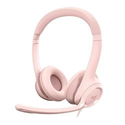 Headset Logitech H390 Rosa Estéreo Usb - 981-001280