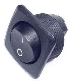 Chave Interruptor Gangorra C/ Rosca 2 Terminal Preto