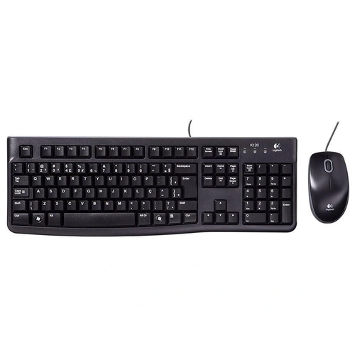 Kit Teclado e Mouse USB Logitech Preto - MK120 920-004429