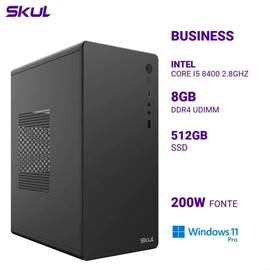 Computador B500 Core I5 8400 2.8ghz Memória 8gb Ddr4 Ssd 512gb Fonte 200w Windows 11 Pro