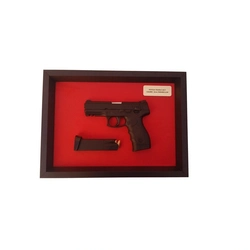 Quadro Moldura Decorativa (Pistola Taurus PT 24/7)