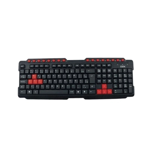 Teclado Usb Multimidia Gamer Tc200 Preto/vermelho Oex