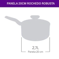 Panela Rochedo Robusta Grafite 20cm - Cxm / 4