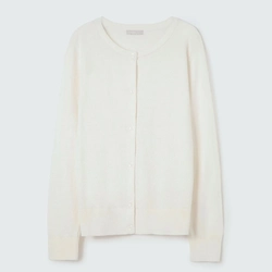 Cardigan em Tricort Off White Hering - Feminino