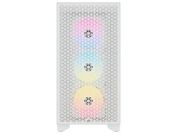 Gabinete Corsair 3000d Argb Branco Lateral de Vidro Temperado Atx