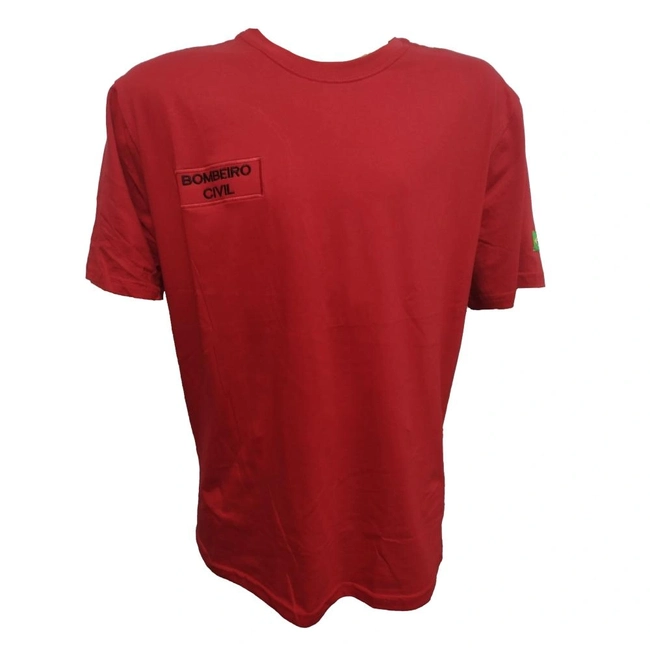 Camiseta Bombeiro Civil Vermelha (Bordada)