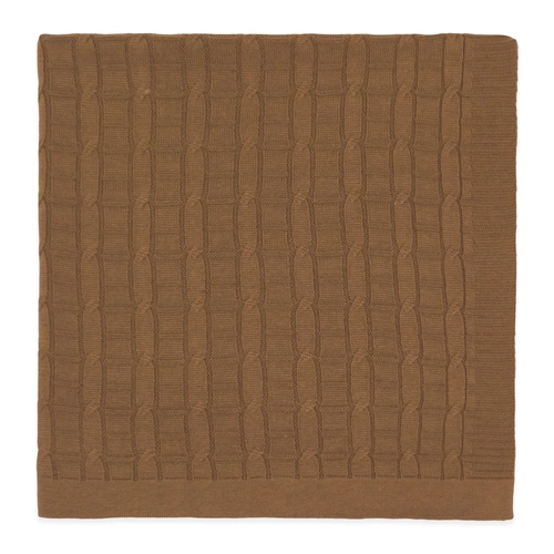 Manta Tricot Trançada Caramelo - Unissex