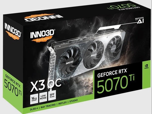 Gpu Inno3d Geforce Rtx  5070ti X3 Oc 16gb 256-bit Gddr7 N507t3-16d7x-176068n