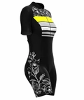 Macaquinho de Ciclismo Feminino Hibisco Amarelo