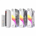 Kit Cooler Fan Pcyes + Controladora Para Gabinete Sangue Frio 3 ARGB White Ghost 120MM - K3ARGBSF3WGBR