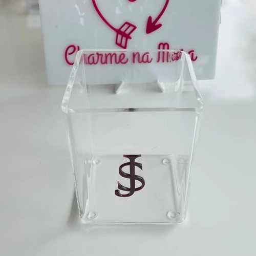 porta canetas - Logo alto relevo inicial ou desenho