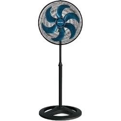 Ventilador Osc de Coluna Turbo 50cm 6 Pás - 127v - Preto/azul