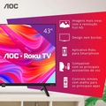 Smart Tv Aoc 43" Roku Tv Full Hd - 43s5045/78g