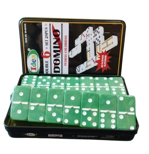 Domino 11mm - 28pçs  6652M - Pedras Coloridas - Lata