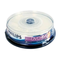 MINI DVD-RW COM LOGO PHILIPS 2X/1.4GB/30M COM 10