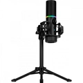 Microfone Gamer Streamplify Mic Tripod Com Tripé Ajustável Preto Rgb MI-48-RGB-TP-BK