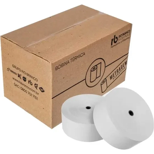 Bobina 57x300 Térmica Branca c/6 Bobinas Maxprint