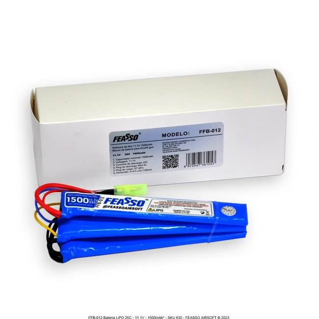 FFB-012 Bateria LiPO 25C - 11.1V - 1500mAh