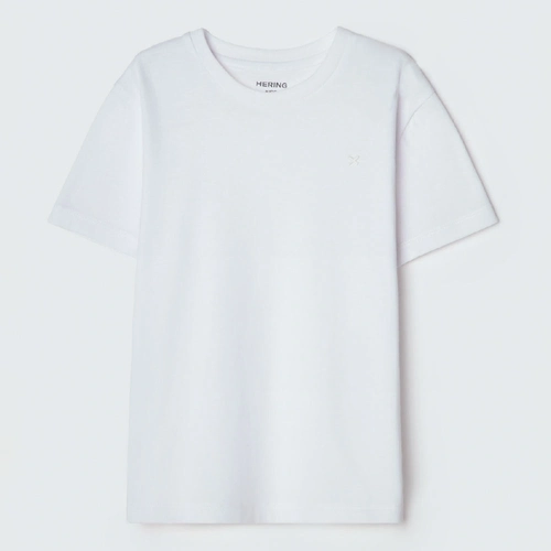 Camiseta Manga Curta Básica com Peixinho Branca Hering - Masculino