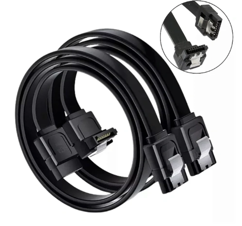 Cabo Sata de dados para Hd Drive Placa mãe 3.0 6gb/s com trava kit 2 unidades