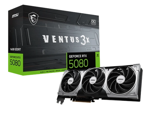 Placa de Vídeo 16GB RTX5080 MSI Ventus 3X - 912-V531-262
