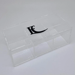 Caixa de chá 6 compartimentos - Logo alto relevo inicial ou desenho