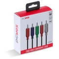 Cabo de Video 5 Rca m para 5 Rca m - 2 Metros - P5r-2
