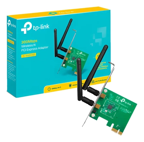 Placa de Rede Wireless PCI-E TP-Link 300Mpbs 2 Antenas - TL-WN881ND