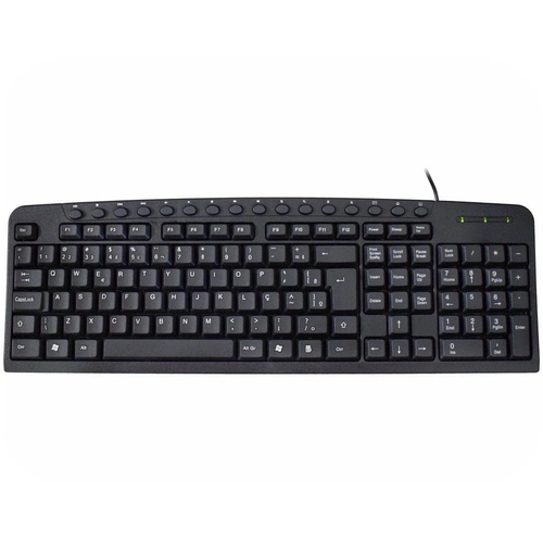 Teclado Multimídia Preto USB K-MEX - KM2928U00010B0X