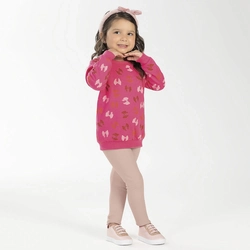 Conjunto Blusa Manga Longa Moletom e Legging Laços Cativa - Feminino